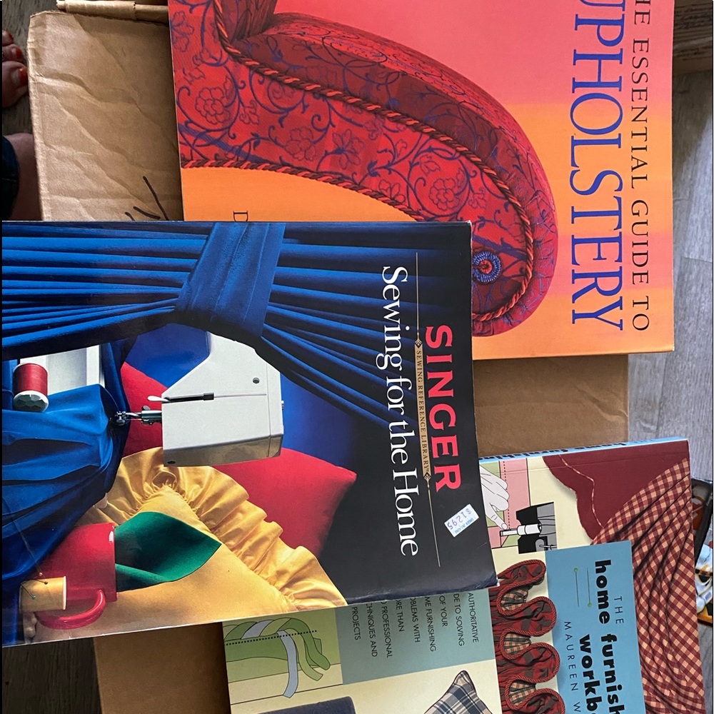 Variety of sewing book and a few others.